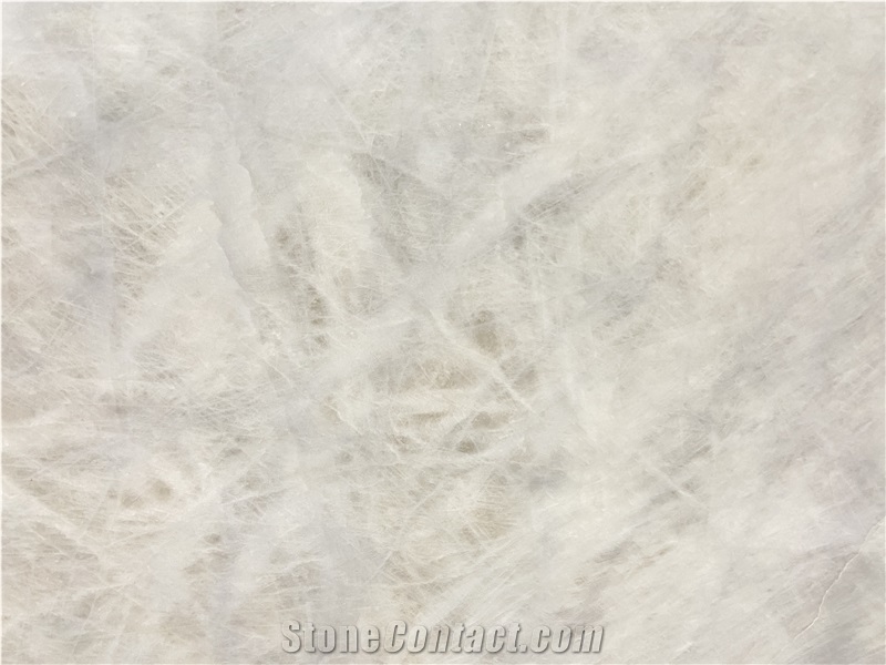 Crytal Albino White Quartzite Slabs For Wall