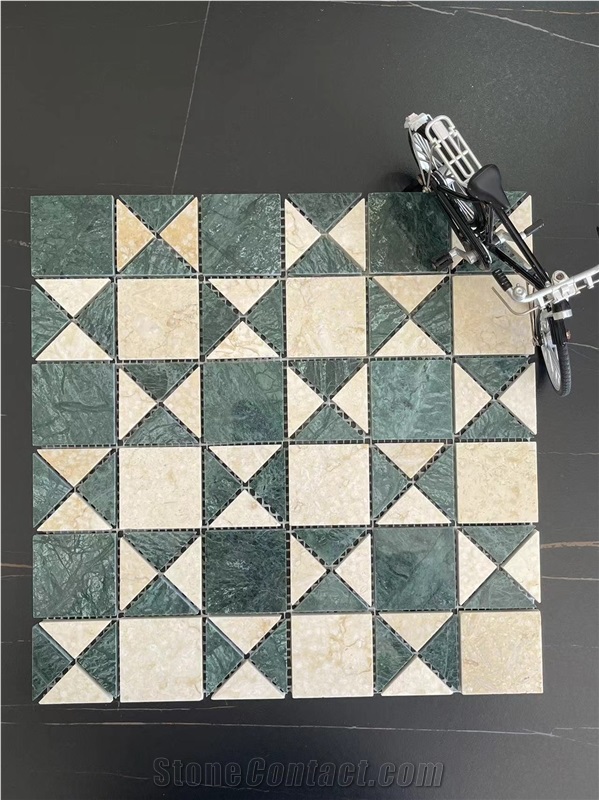 Green Marble Mosaic Tiles For Bathroom Backsplash