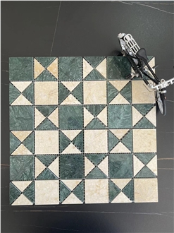 Green Marble Mosaic Tiles For Bathroom Backsplash