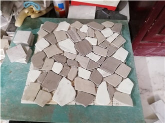 Natural Stone Tumbled Bubble Round Style Mosaic Tiles