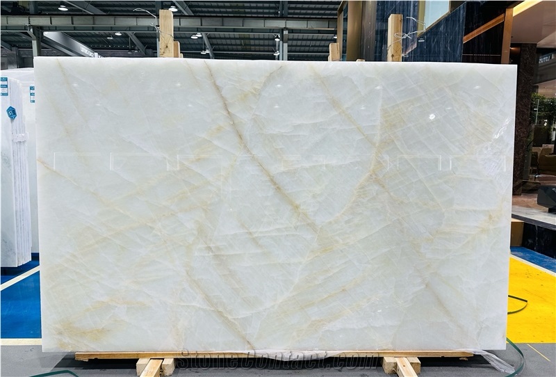 Translucent Crystal White Marble Slabs For Backlit Panel