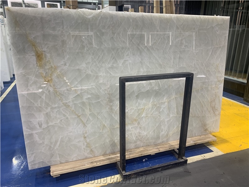Translucent Crystal White Marble Slabs For Backlit Panel