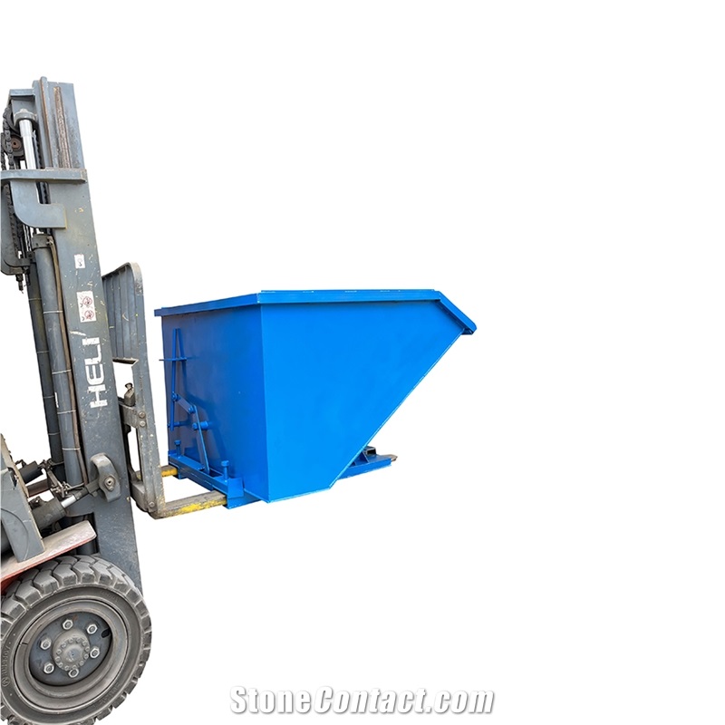 Blue Collapsible Dumpster Bin By Forklift M