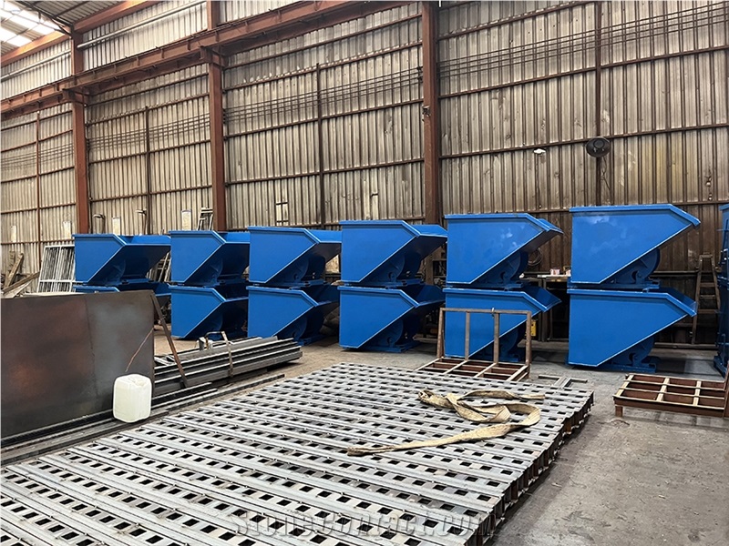 Blue Collapsible Dumpster Bin By Forklift M