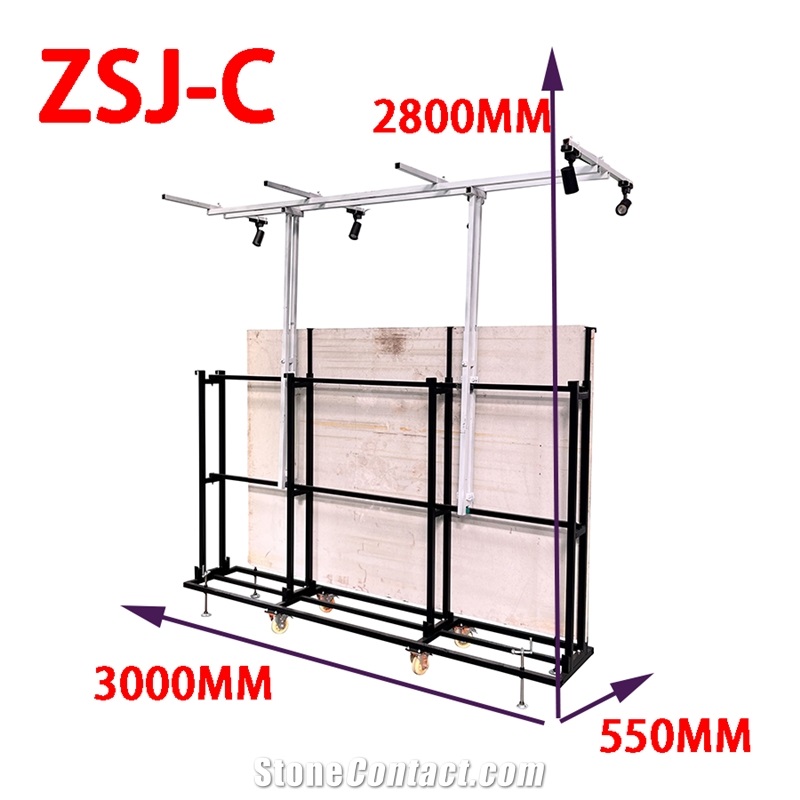 Display Stand Racks With Wheel With Light C