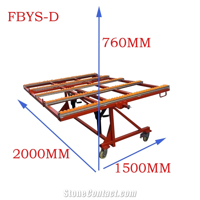 Stone Working Table Slab Transport Cart Directional Wheel