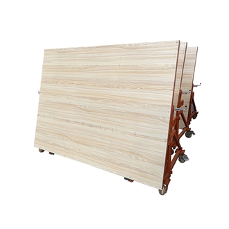 Stone Working Table With Wood Transport Cart E