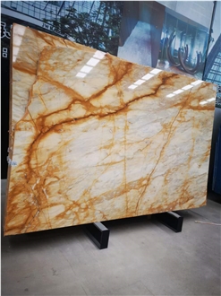 Siena Gold Marble Slabs In Building Decoration Applications