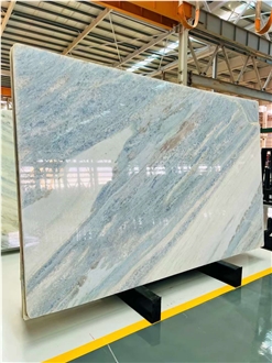Yunnan Crystal Blue Marble Slabs For Deco Design Application
