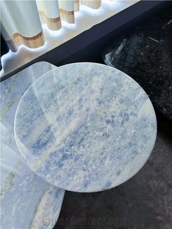 Yunnan Crystal Blue Marble Slabs For Deco Design Application