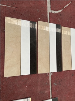 Thassos White And Black Marble Border Floor Skirting