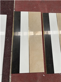 Thassos White And Black Marble Border Floor Skirting