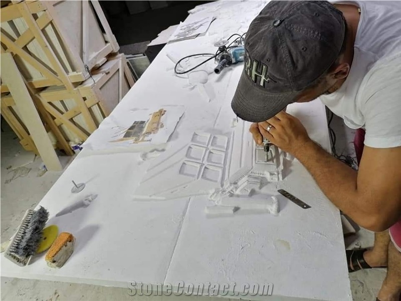Oman Beige Marble Hand Carving Crafts