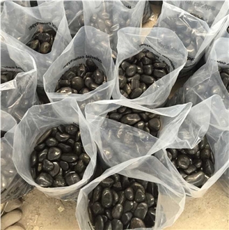 Black Pebble Stone, High Polished Pebbles, River Stone