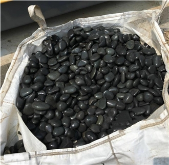Black Pebble Stone, High Polished Pebbles, River Stone