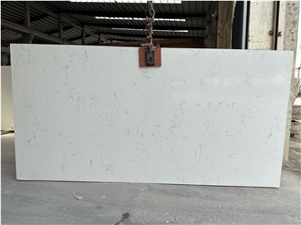 6001 Carrara White Quartz Stone Slab Quartz Tiles