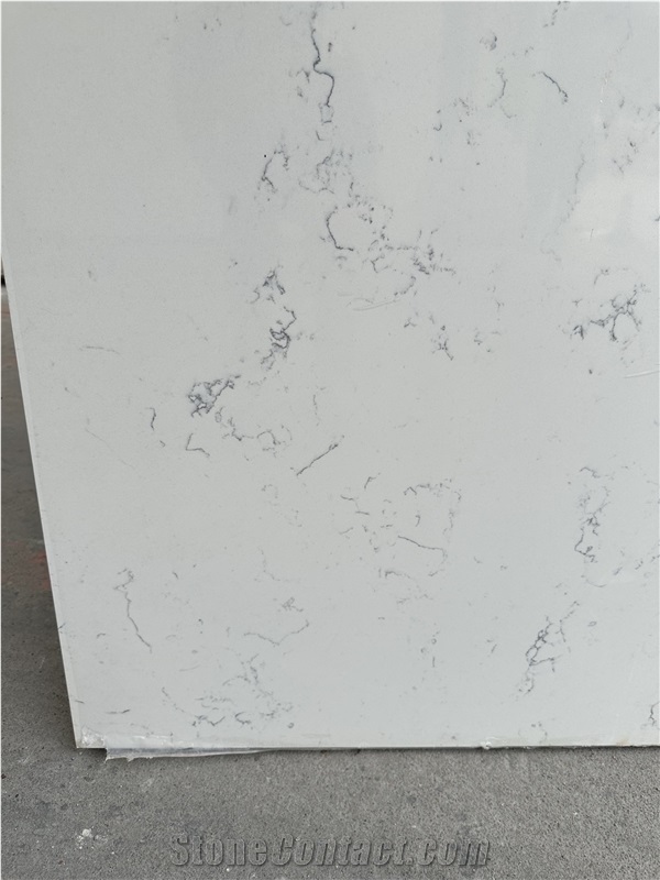 6001 Carrara White Quartz Stone Slab Quartz Tiles