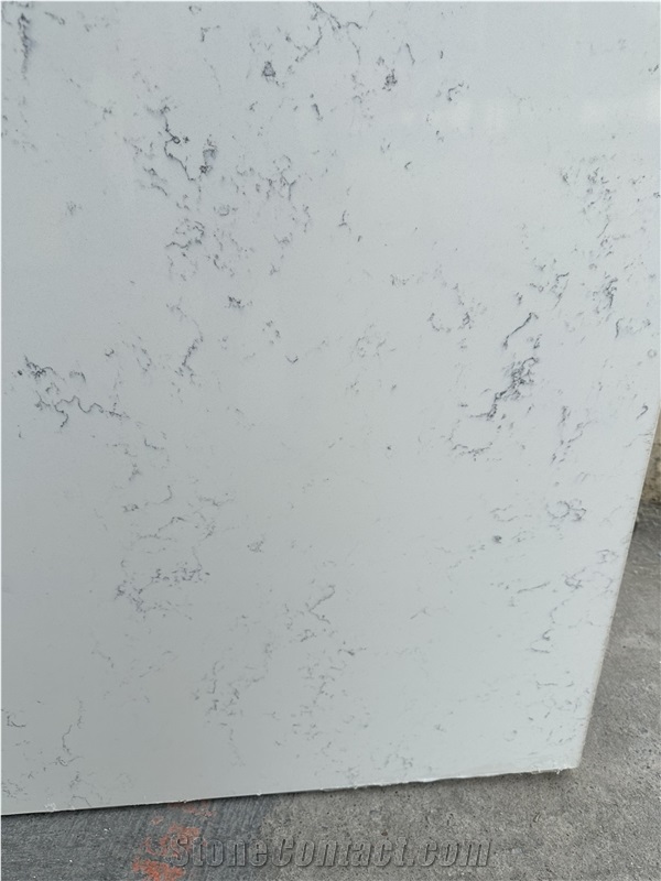 6001 Carrara White Quartz Stone Slab Quartz Tiles