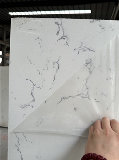 6001 Carrara White Quartz Stone Slab Quartz Tiles