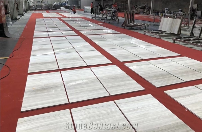 China White Wood Grain Marble Slabs And Tiles