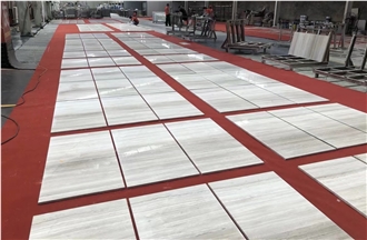 China White Wood Grain Marble Slabs And Tiles