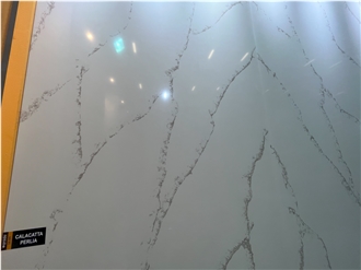 Grado GR-605 Calacatta Perlia Quartz Slabs