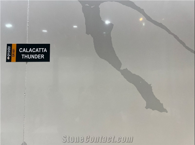 Grado Quartz GR-601 - Calacatta Thunder Quartz Slabs