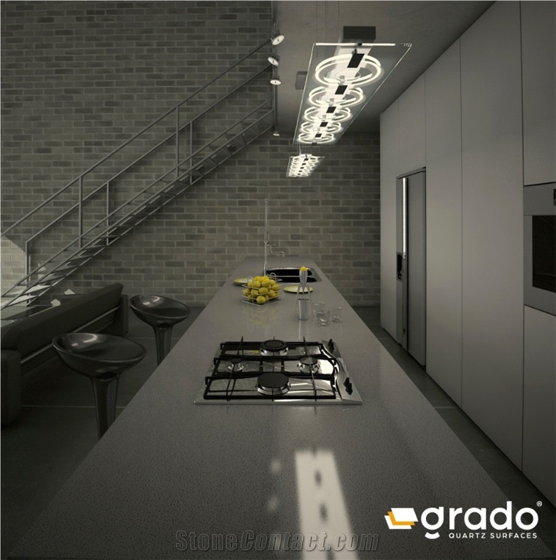 Grado Quartz Surfaces GR - 102 Trento Quartz Slabs