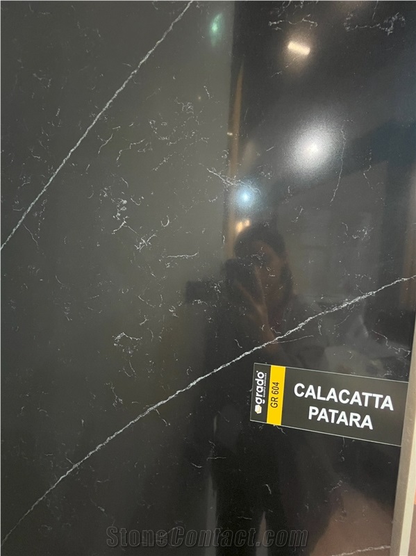 Grado R-604 Calacatta Patara Quartz Engineered Stone Slabs