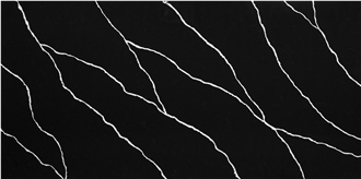 Calacatta Black Quartz Slabs From Vietnam Factory