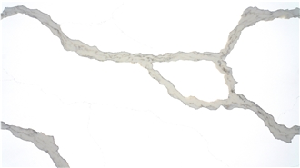 Calacatta Classic Quartz Slabs From Vietnam Factory