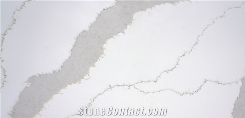 Calacatta Idillio Quartz Slabs From Vietnam Factory
