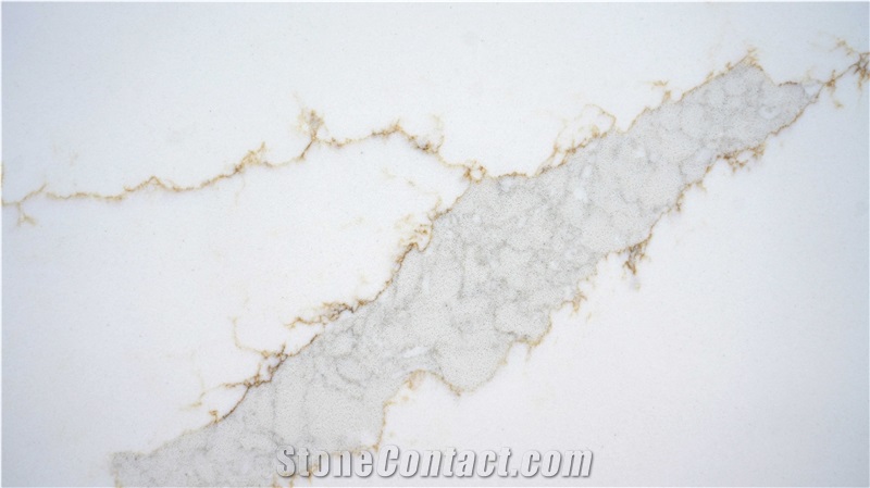 Calacatta Idillio Quartz Slabs From Vietnam Factory