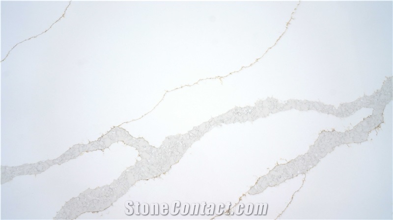 Calacatta Idillio Quartz Slabs From Vietnam Factory