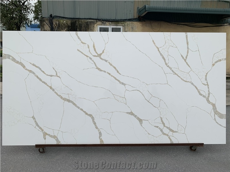 Calacatta Vega - Laza Quartz Slabs From Vietnam