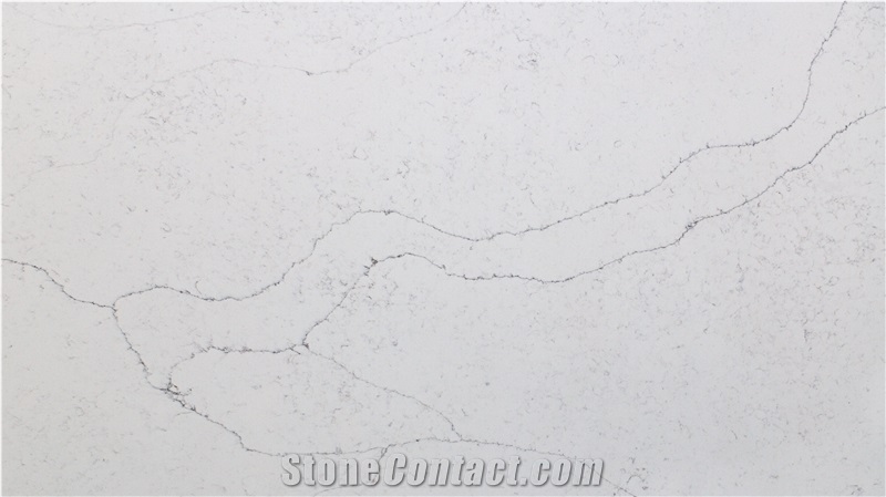 Vietnam Calacatta Marfil Quartz Slabs-Gold And Grey Version