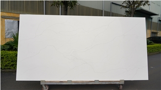 Vietnam Calacatta Marfil Quartz Slabs-Gold And Grey Version