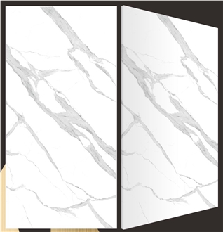 Glazed Calacatta Sintered Stone Kitchen Countertop