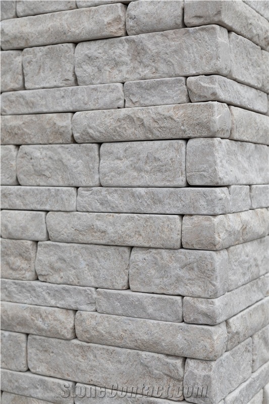 Zahra Beige Egyptian Limestone Linear Pitchers Wall Masonry