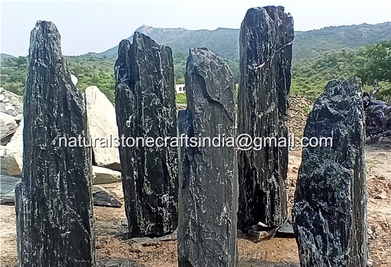 Tiger Black Granite Monoliths For Landscaping And Garden Design Product