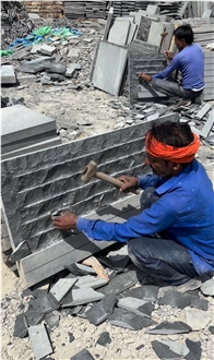 Black Basalt Hand Split Wall Tiles