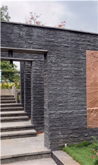 Black Basalt Hand Split Wall Tiles
