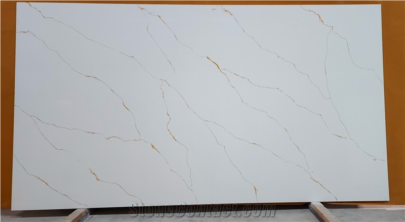 Calacatta Mercury Gold Quartz Slabs