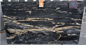 Polished Titanium Gold Granite Slabs