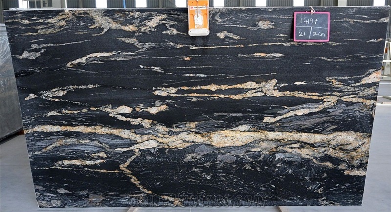 Polished Titanium Gold Granite Slabs