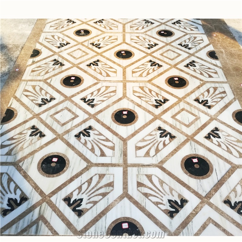3D Design Inlay Medallion Waterjet Pattern Floor