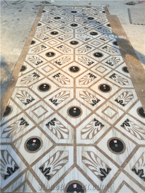3D Design Inlay Medallion Waterjet Pattern Floor