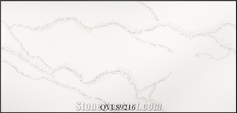 Artificial Calacatta White Quartz Stone Slab Tiles