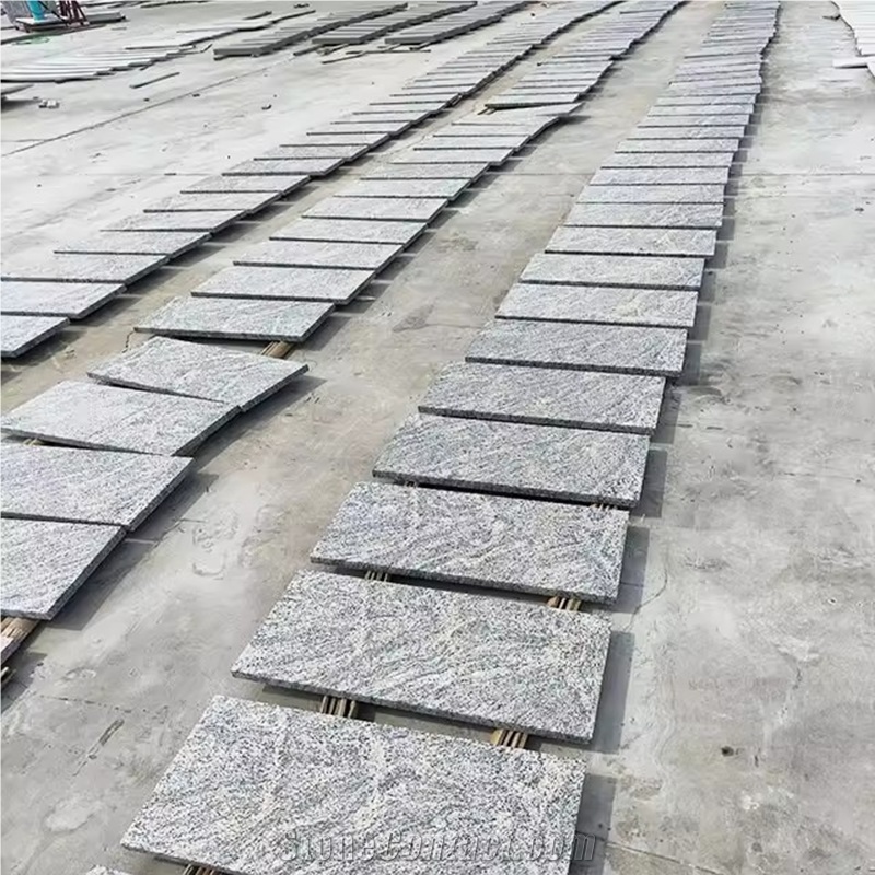 China Ocean Wave Pink Granite Pavement Setts