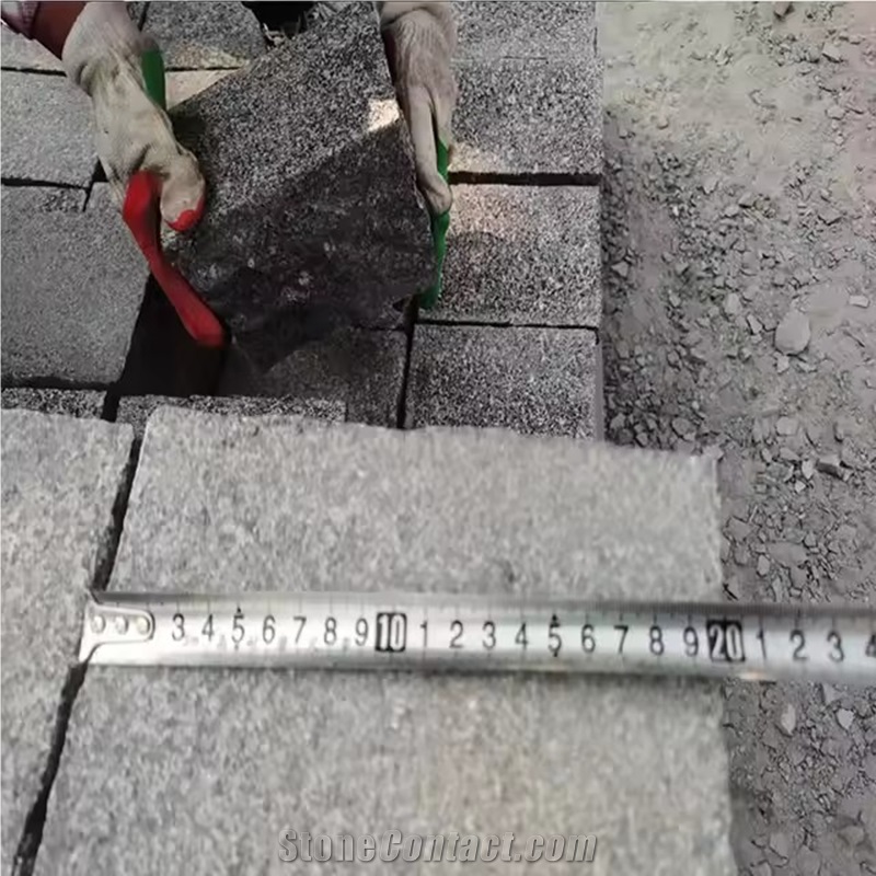 Wholesale Natural Dark Grey G399 Granite Cobble Stone